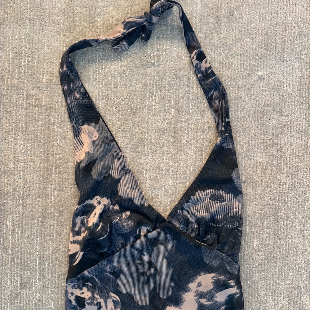 Skatie Blue Floral Midi Dress - Picture 3 of 6